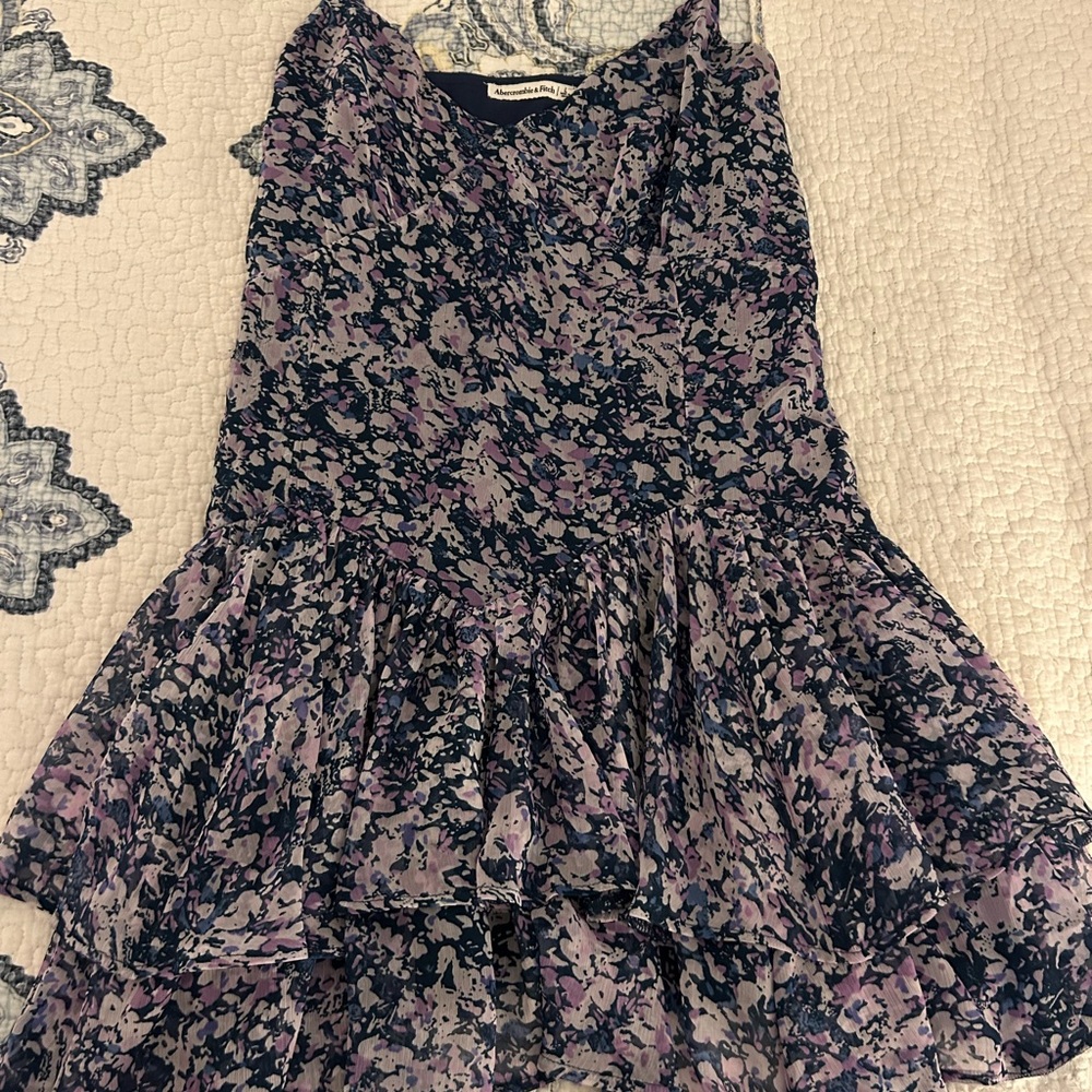 Abercrombie & Fitch Floral Mini Dress - Blue and Purple